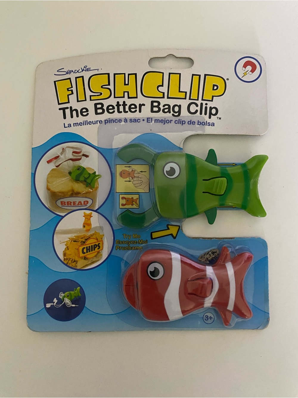 Fish Shape Bag Clips  double as Refrigerator Magnet